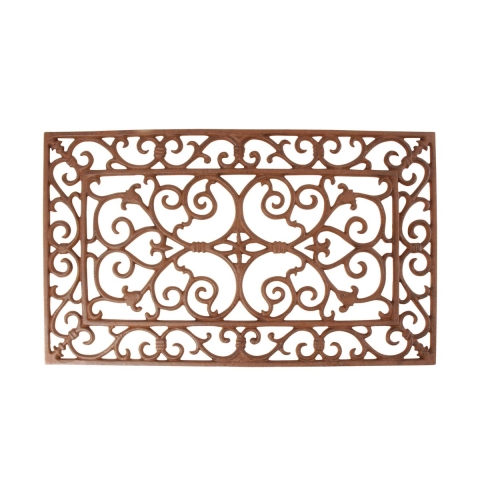 Tapete de ferro fundido estilo clássico para entrada 58,2x34cm Promoção