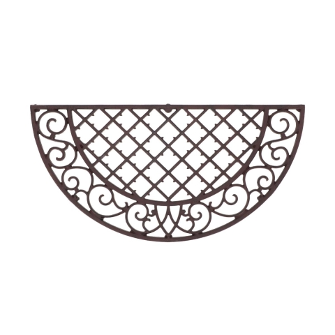 Tapete de entrada em ferro fundido decorativo estilo clássico semicircular Promoção