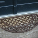 Tapete de entrada em ferro fundido decorativo estilo clássico semicircular Venda