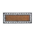 Tapete retangular 120x45cm com borda de borracha e fibra de coco Promoção