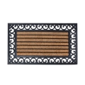 Tapete retangular clássico vitoriano em borracha e coco 75,2x25,2cm Promoção