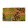 Tapete de fibra de coco com padrão de folhas tropicais Promoção