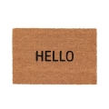 Tapete de entrada em fibra de coco com inscrição "Hello" Promoção