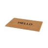 Tapete de entrada em fibra de coco com inscrição "Hello" Saldos