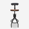 Banco de bar industrial vintage com encosto ajustável para cozinha Junt Oferta