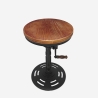 Banco de bar vintage industrial ajustável com manivela Zunor Oferta
