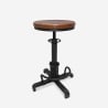 Banco de bar ajustável com parafuso em estilo vintage industrial Helix Promoção