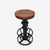 Banco de bar vintage industrial ajustável com descanso para os pés Ziblo Oferta