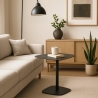 Mesa de centro baixa de design contemporâneo em metal preto Dusk Venda