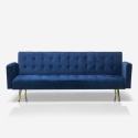 Sofá-cama 3 lugares em veludo Moderno Clássico Elegante Minimalista Caullae Catálogo