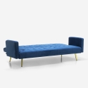 Sofá-cama 3 lugares em veludo Moderno Clássico Elegante Minimalista Caullae Escolha