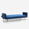 Sofá-cama 3 lugares em veludo Moderno Clássico Elegante Minimalista Caullae Escolha