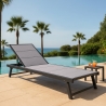 Conjunto 4 Espreguiçadeiras Alumínio Jardim Piscina Praia com Rodas Rimini Oferta