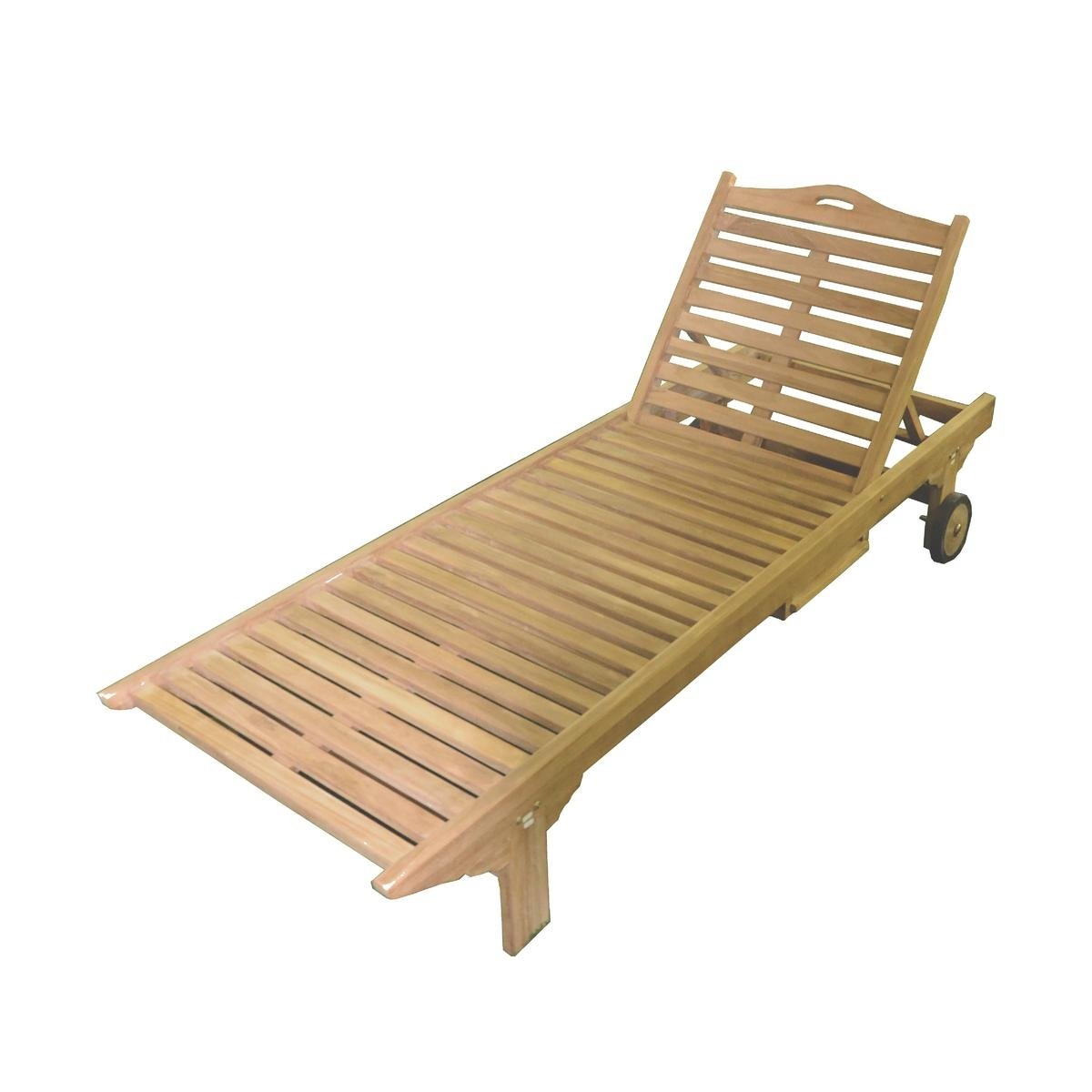 Espreguiçadeira de jardim em teca com rodas e mesa retrátil Carloforte Promoção Espreguiçadeira de jardim em teca com rodas e mesa retrátil Carloforte Promoção
