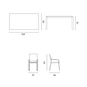 Conjunto de Exterior com Mesa de Vidro e 4 Cadeiras Tarquinia 