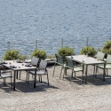 Conjunto de Exterior com Mesa de Vidro e 4 Cadeiras Tarquinia 