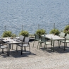 Conjunto de Exterior com Mesa de Vidro e 4 Cadeiras Tarquinia 
