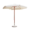 Guarda-sol de jardim 285cm com mastro central em madeira Gharab Promoção