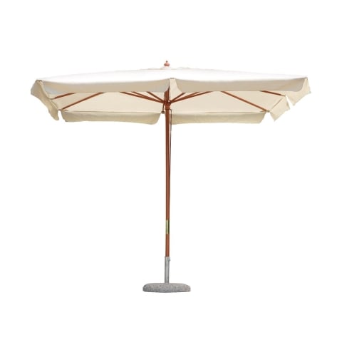 Chapéu de Sol de Jardim Retangular 3x4 com Poste Central em Madeira Seyram Promoção