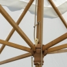 Guarda-sol de Jardim 3x3m com Poste Central em Bambu Antivento Khumat Oferta