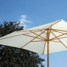 Guarda-sol de Jardim 3x3m com Poste Central em Bambu Antivento Khumat Saldos