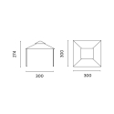 Gazebo de jardim em ferro 3x3m com mosquiteiros Oregon Descontos