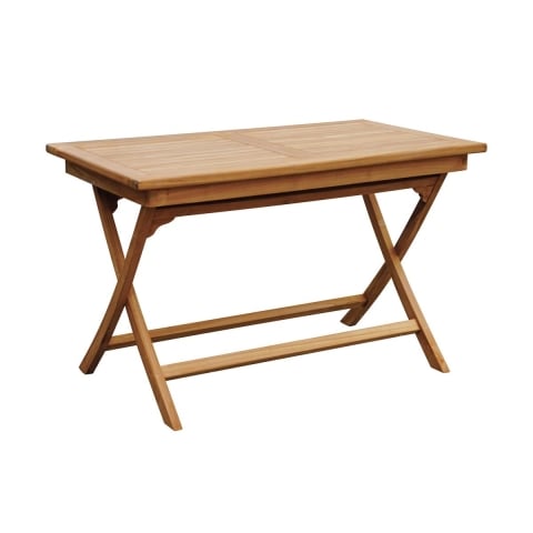 Mesa de jardim dobrável em madeira teca 80x120cm Lipari Promoção