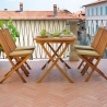 Mesa de jardim dobrável em madeira teca 80x120cm Lipari Saldos