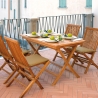 Mesa de jardim dobrável em madeira teca 80x120cm Lipari Venda