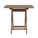 Mesa dobrável para exterior em madeira de teca 80x80cm Vulcano Saldos