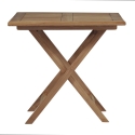 Mesa dobrável para exterior em madeira de teca 80x80cm Vulcano Oferta