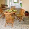 Mesa dobrável para exterior em madeira de teca 80x80cm Vulcano Venda