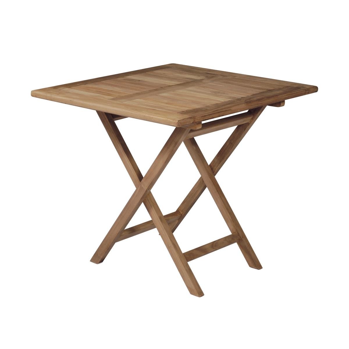 Mesa dobrável para exterior em madeira de teca 80x80cm Vulcano Promoção Mesa dobrável para exterior em madeira de teca 80x80cm Vulcano Promoção