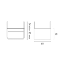 Mesa branca dobrável de exterior para varandas 60x52cm Ringhiera Saldos