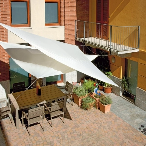 Toldo vela triangular para exteriores 5x5x5m Solar Promoção
