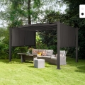 Coreto de jardim exterior retangular em alumínio 3x4m Barbados Promoção