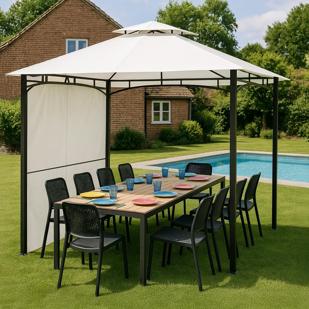 Pérgola para Jardim Praia Quintal Terraço Esplanada Café 33x33metros Promoção Pérgola para Jardim Praia Quintal Terraço Esplanada Café 33x33metros Promoção