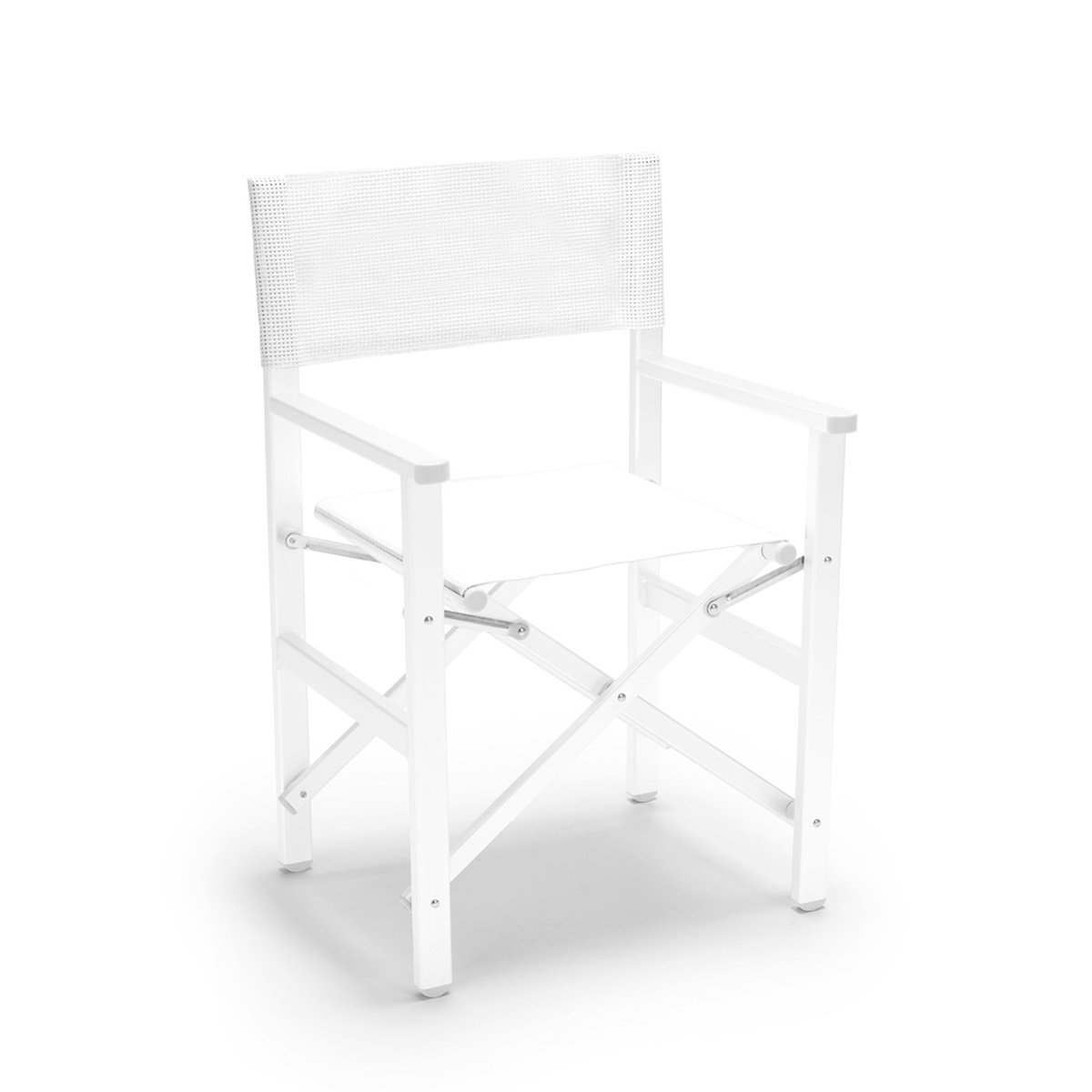 Cadeira Praia Dobrável Portátil Alumínio Branco Regista Gold White