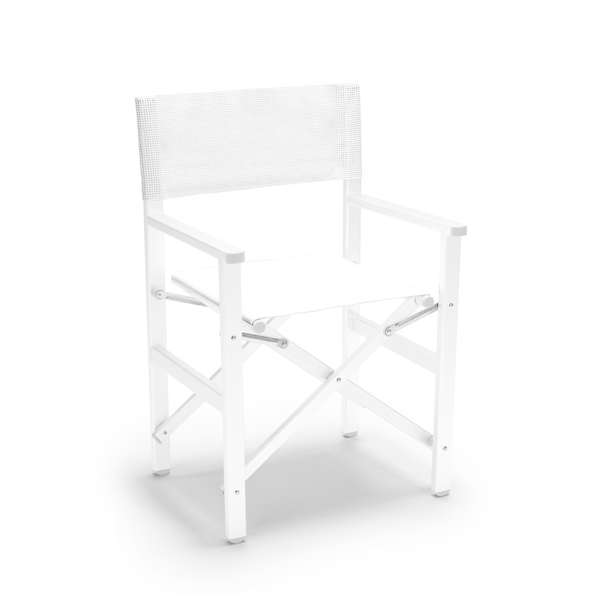 Cadeira Praia Dobrável Portátil Alumínio Branco Regista Gold White
