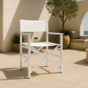 Cadeira Praia Dobrável Portátil Alumínio Branco Regista Gold White