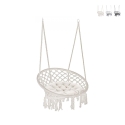 Cama de rede suspensa com almofada em algodão Luxory Round Promoção