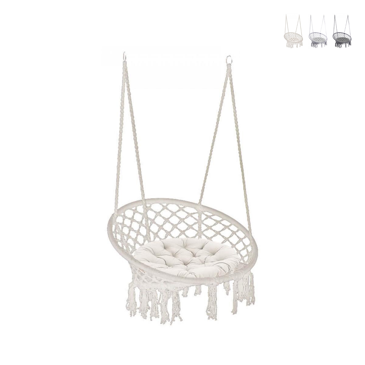 Cama de rede suspensa com almofada em algodão Luxory Round Promoção Cama de rede suspensa com almofada em algodão Luxory Round Promoção