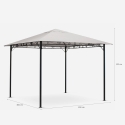 Gazebo 3x3 metros em Aço à Prova de Vento para Jardim Style Características