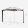 Gazebo 3x3 metros em Aço à Prova de Vento para Jardim Style Características