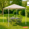 Pérgola para Jardins Parques Quintal Terraço em Aço à Prova de Vento 3x3metros Style uv Promoção