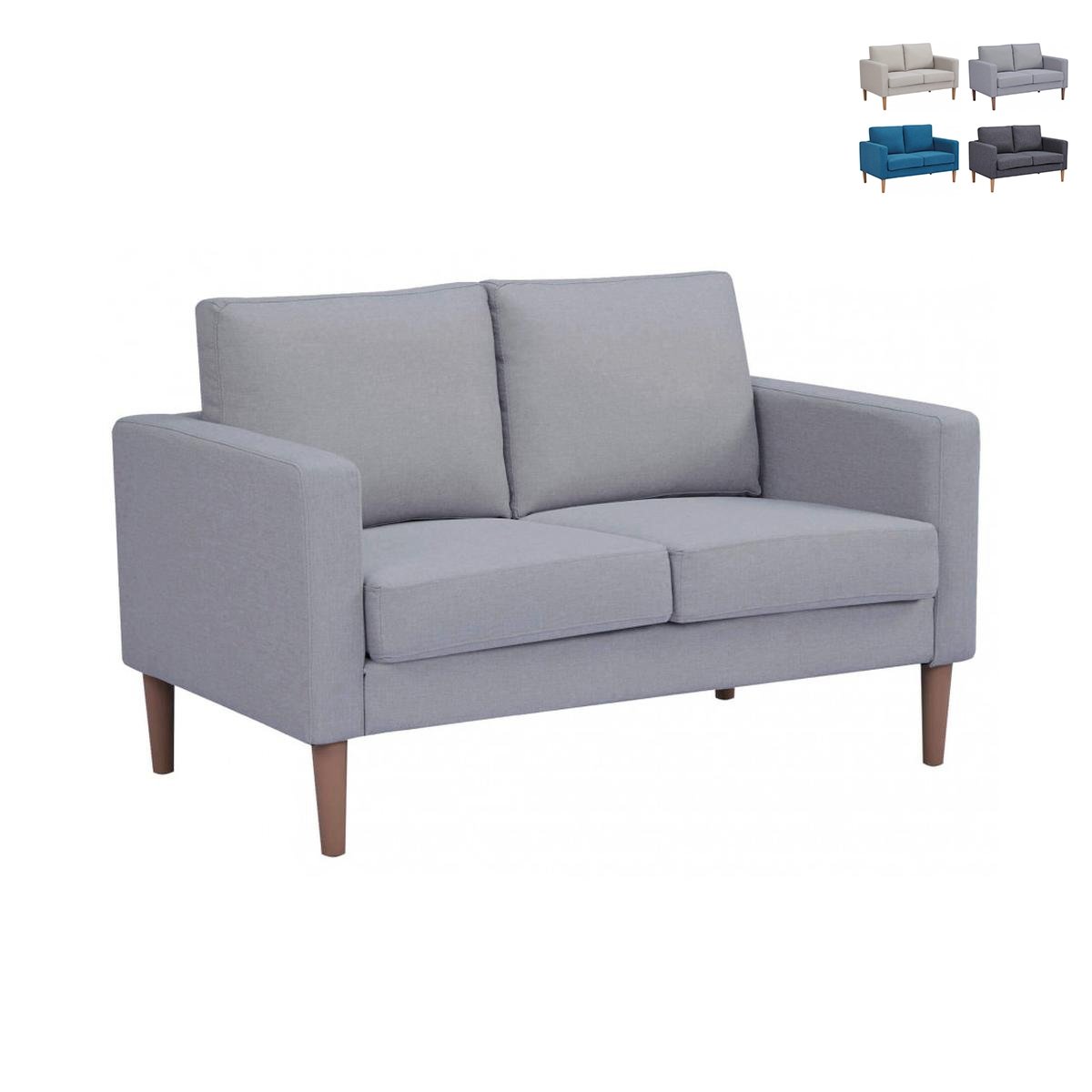 Sofá Moderno de 2 Lugares em Algodão 137x73x82 cm Ramsey Promoção Sofá Moderno de 2 Lugares em Algodão 137x73x82 cm Ramsey Promoção