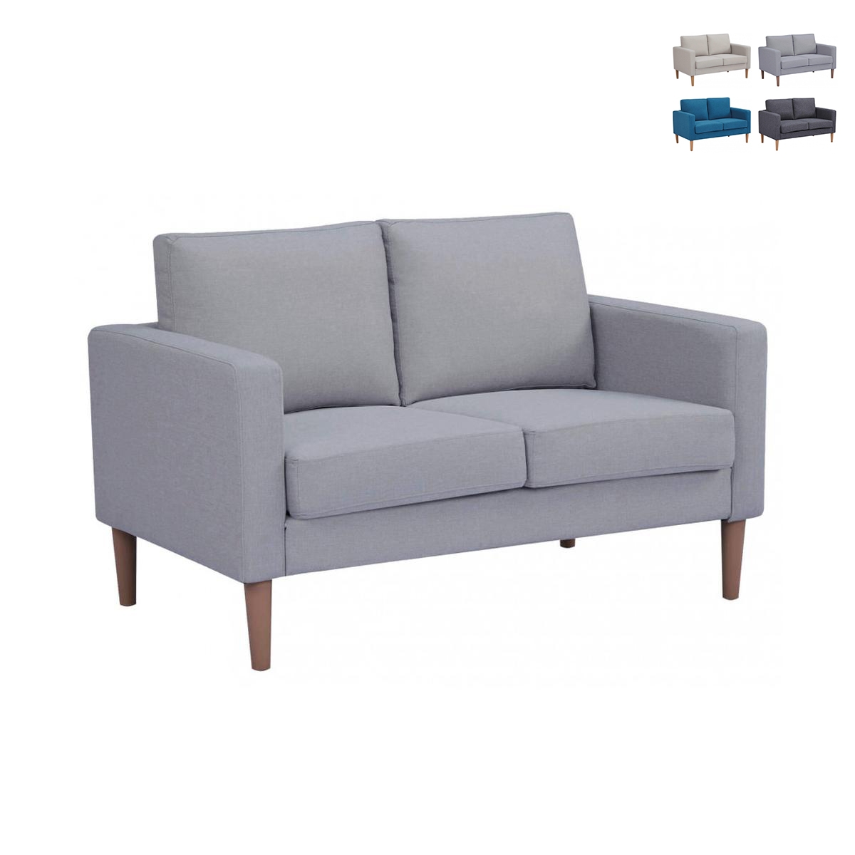 Sofá Moderno de 2 Lugares em Algodão 137x73x82 cm Ramsey