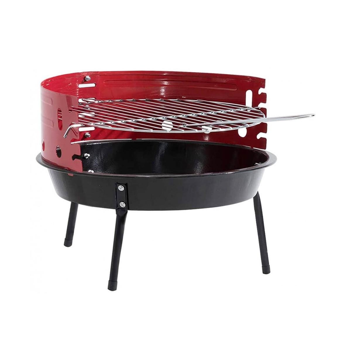 Grelhador a carvão portátil redondo Ø36cm Camping Promoção Grelhador a carvão portátil redondo Ø36cm Camping Promoção