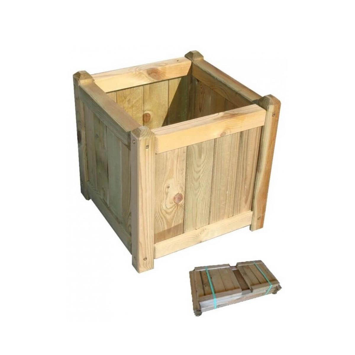Floreira 40x40cm em madeira de pinho tratada Edelia Promoção