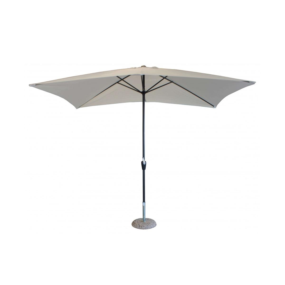Guarda-sol de jardim 2x3m em poliéster branco Poly